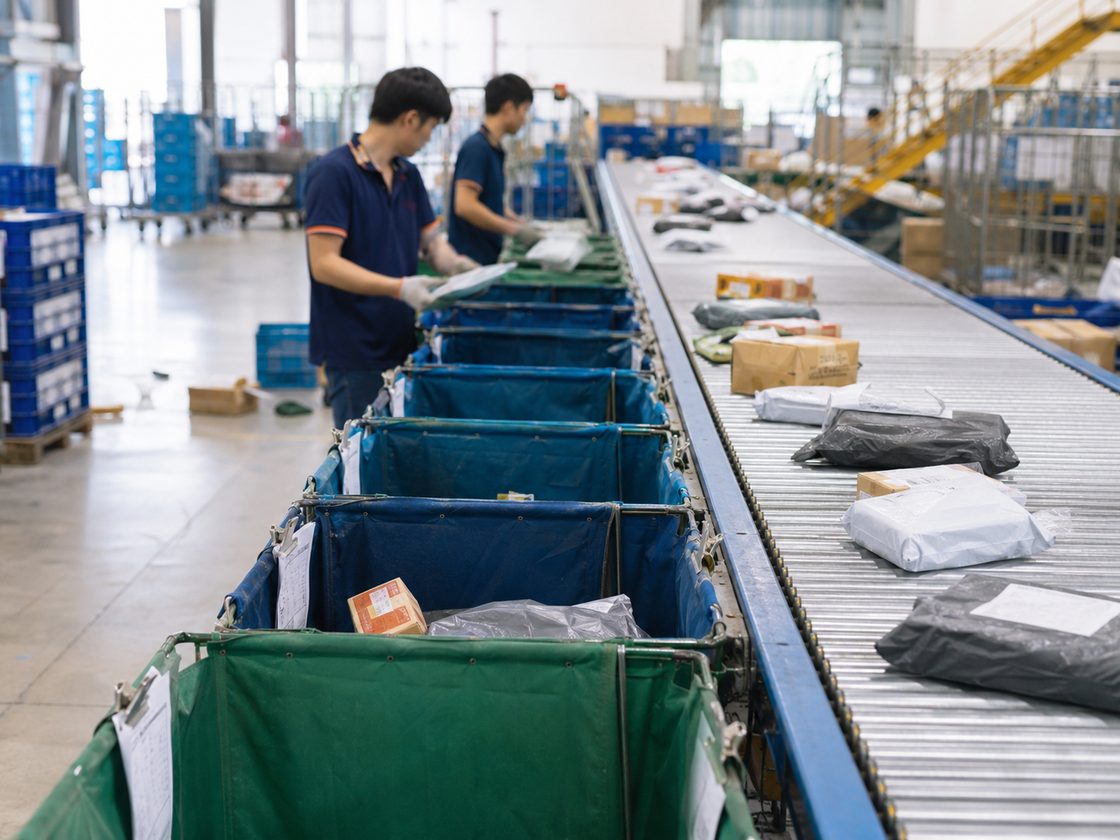 Kho chia chọn của công ty chuyển phát nhanh